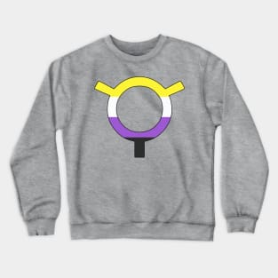 Nonbinary (Toki Pona, Enby Pride Colors) Crewneck Sweatshirt